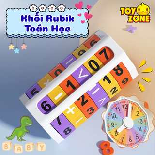 Khối Đồ Chơi Rubik Toán Học Montessori-Đồ Chơi Rubik Thông Minh Đủ Phép Tính Cộng Trừ Nhân Chia Cho Bé Học Tính Toán