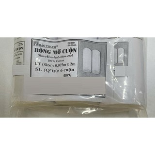 Bông mỡ Bảo Thạch ( Bịch 6 cuộn ), bông cuộn mỡ