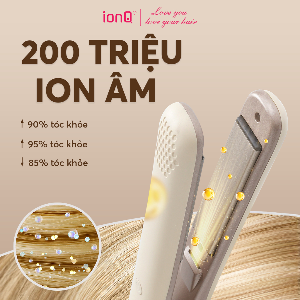 [KOC] Máy duỗi tóc ép thẳng ionQ Glossy 200 triệu ion âm lõi gốm T-Gross chăm sóc tóc suôn mượt | BigBuy360 - bigbuy360.vn