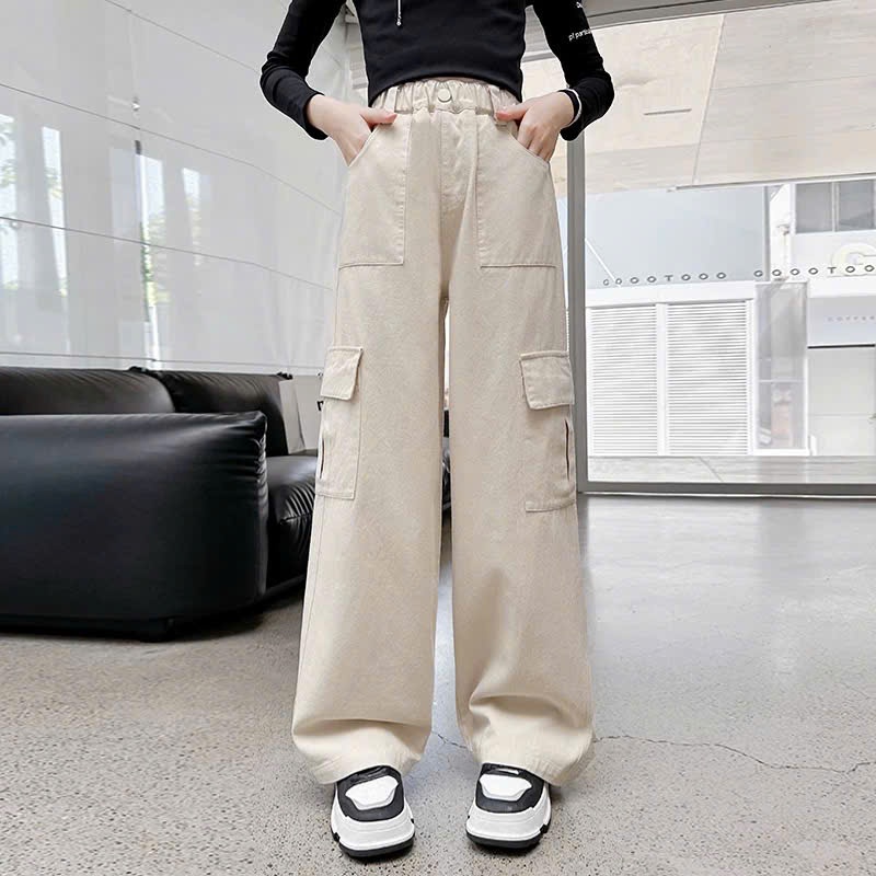 Quần suông kaki túi hộp cho bé gái size đại BEESHOP KM0017