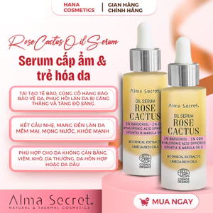 Serum cấp ẩm, trẻ hóa da, chống lão hóa Alma Secret Rose Cactus Oil Serum 30ml Bakuchiol (2%)