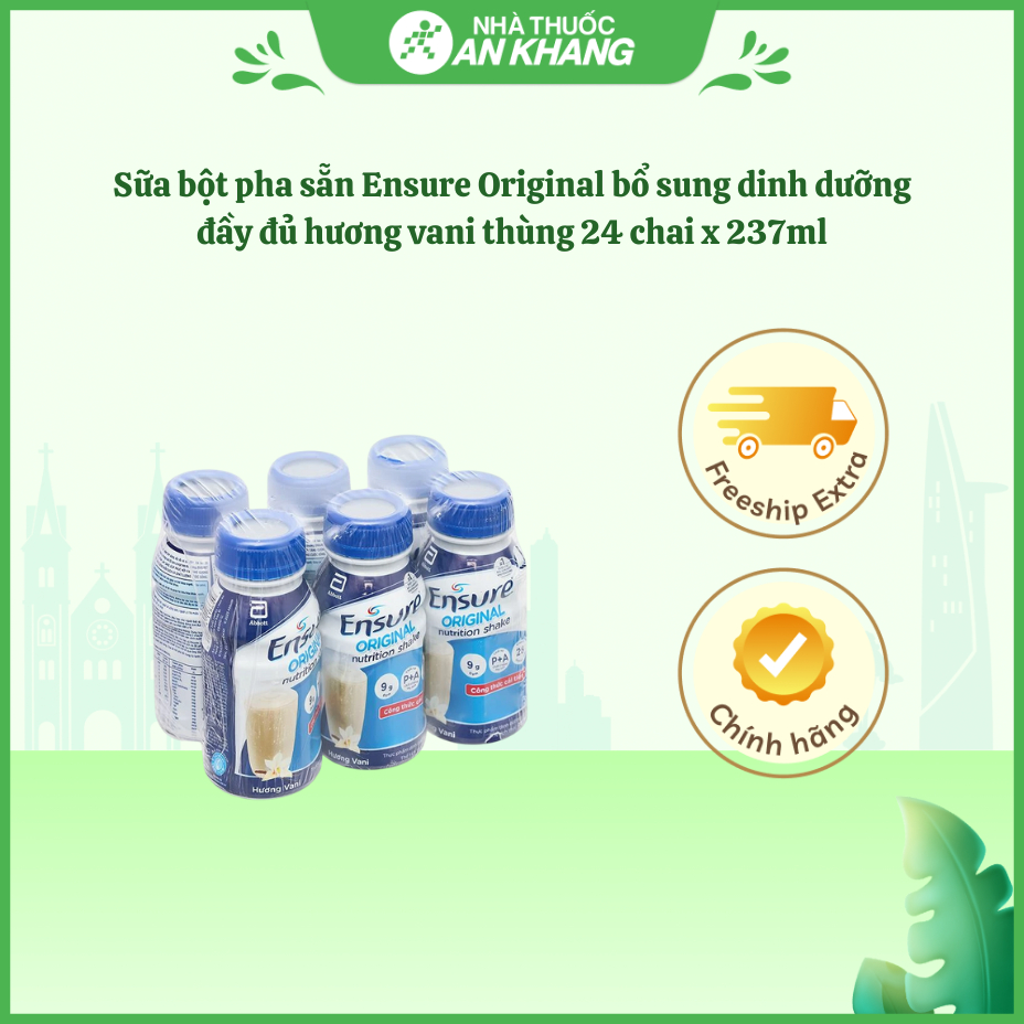 Sữa Ensure nước Original hương vani bổ sung dinh dưỡng (Chai 237ml)
