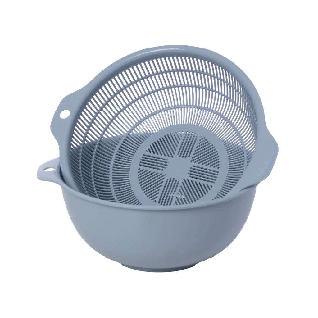 Bộ chậu rổ tròn Hokori nhựa Việt Nhật, Bộ thau rổ nhựa Mã SP:2375/2376 - Chính hãng Việt Nhật AMIZIN
