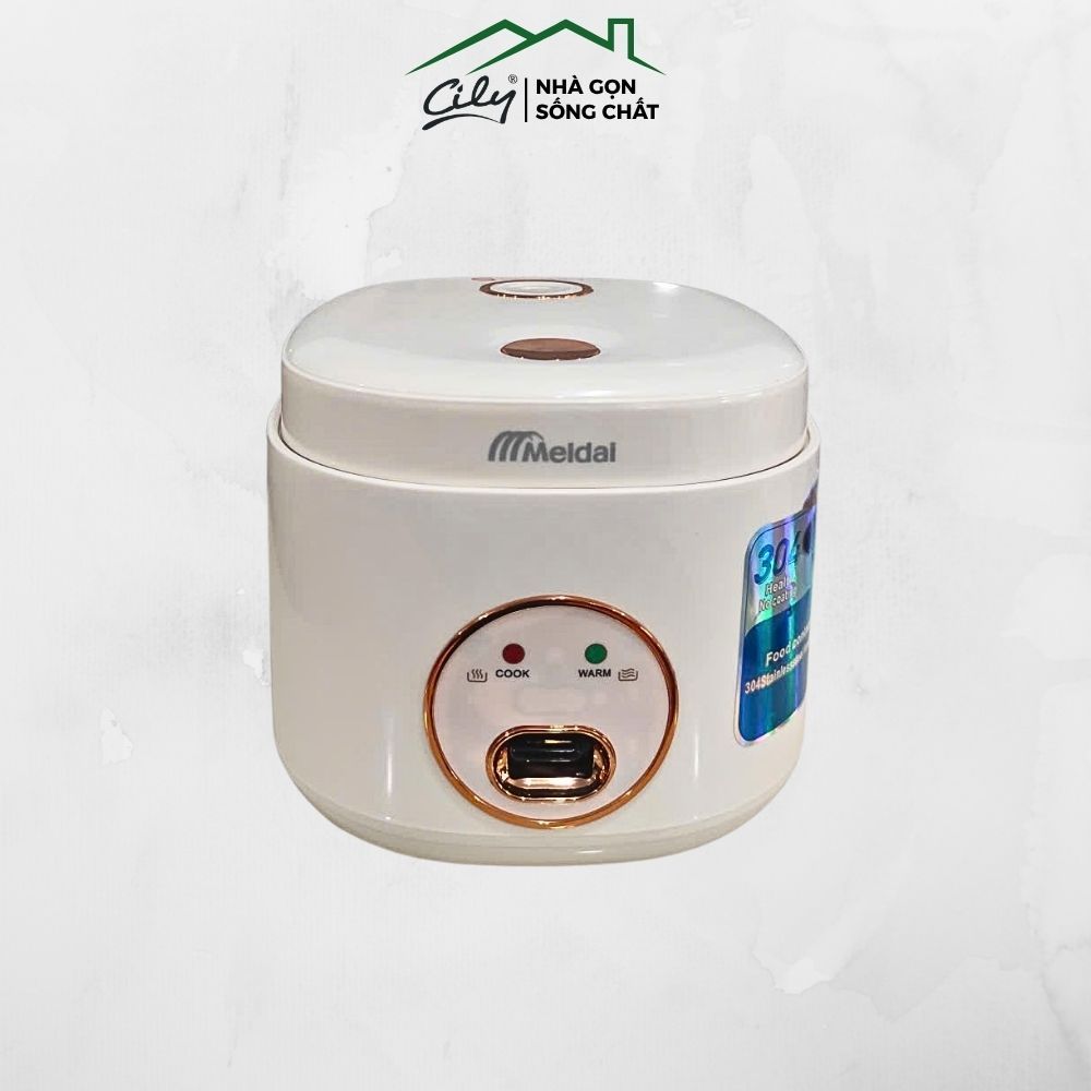 Nồi Cơm Điện Quai Xách Meidai Lòng Inox 304 Cao Cấp – Dung Tích 1L
