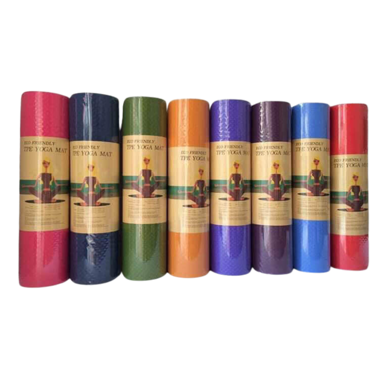 Thảm Yoga Có Kẻ Định Tuyến Dày 8mm 1 Lớp - Hỗ trợ tập luyện chuẩn dáng, Êm ái, Chống Trơn