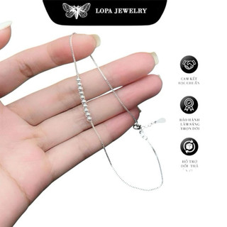Lắc tay hoặc chân SK96 bạc nữ LoPa dáng bi nhỏ nhỏ xinh nhẹ nhàng LoPa Jewelry.