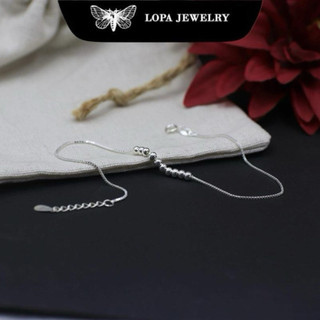Lắc tay hoặc chân SK96 bạc nữ LoPa dáng bi nhỏ nhỏ xinh nhẹ nhàng LoPa Jewelry.