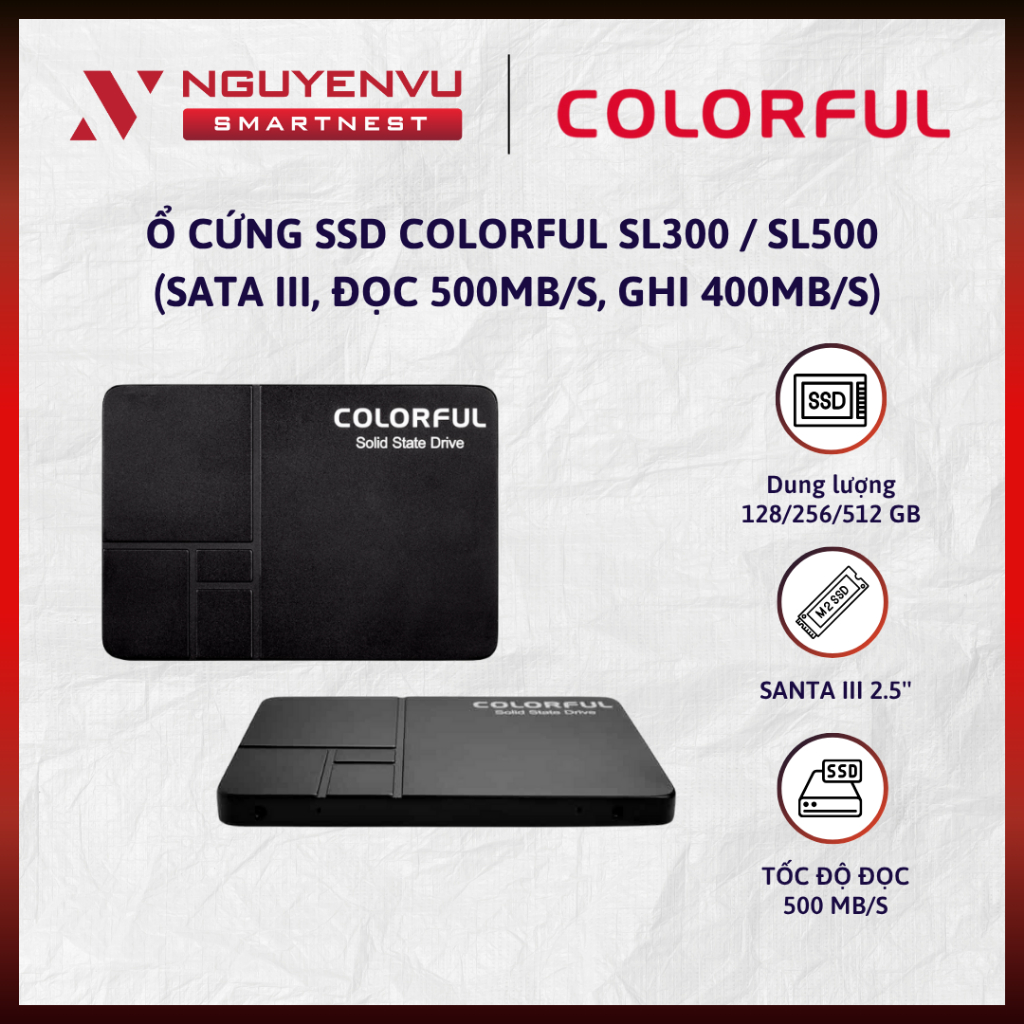 [CHÍNH HÃNG] Ổ cứng SSD Colorful SL300 / SL500 (SATA III, Đọc 500MB/s ...
