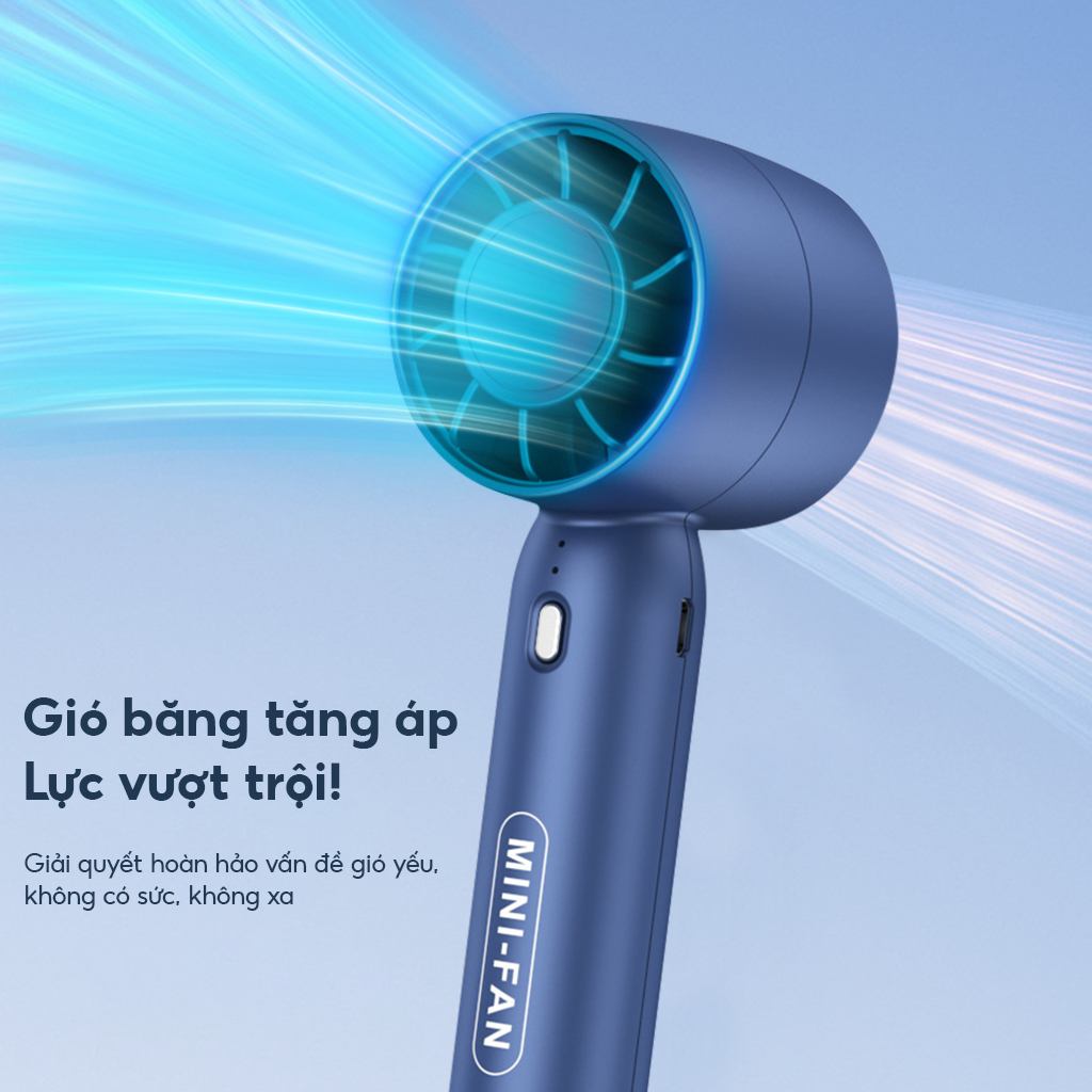 Quạt Cầm Tay Mini T10 Siêu Mát, Với 3 Tốc Độ Gió Làm Giá Đỡ Điện Thoại Lại Pin Khủng Có Thể Sạc Nhiều Màu Sắc