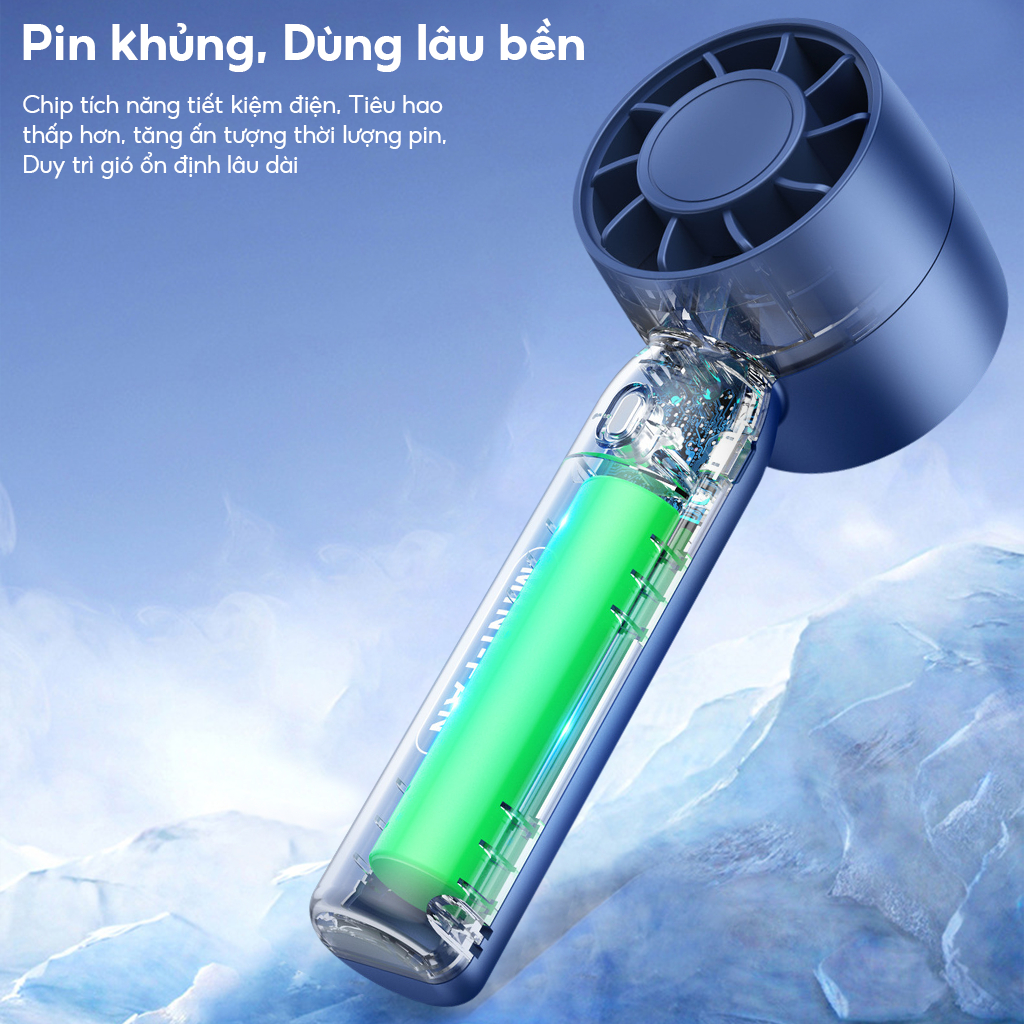 Quạt Cầm Tay Mini T10 Siêu Mát, Với 3 Tốc Độ Gió Làm Giá Đỡ Điện Thoại Lại Pin Khủng Có Thể Sạc Nhiều Màu Sắc