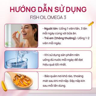 Dầu cá Fish Oil 1000mg Omega 3 Healthy Care Extaste hộp 400 viên giúp tăng thị lực và hỗ trợ trí não