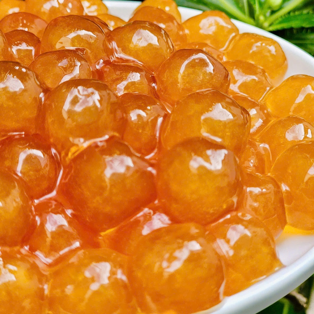 Trân châu hoàng kim KHỔNG LỒ LONG PHÚ gói 1kg - Topping nguyên liệu trà sữa, chè.