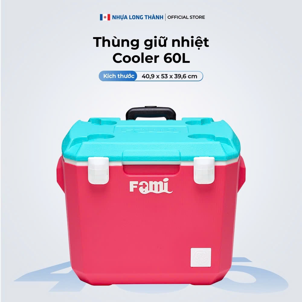 Thùng Giữ Nhiệt FAMI Cooler 60L - Giữ lạnh tới 72H, Thùng giữ nhiệt picnic dã ngoại, du lịch