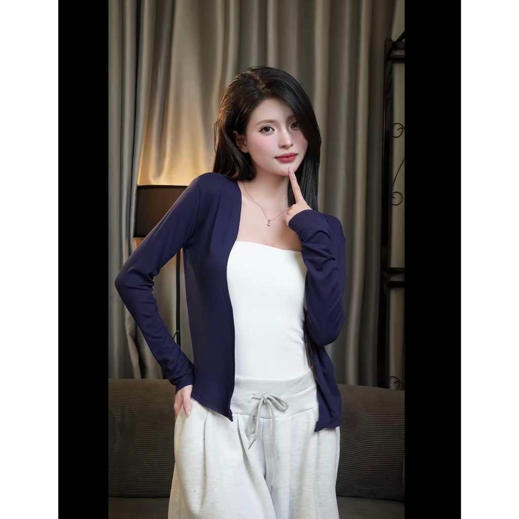 Áo cadigan khoác ngoài vải zip không cúc mỏng nhẹ, áo thu đông TAM A75