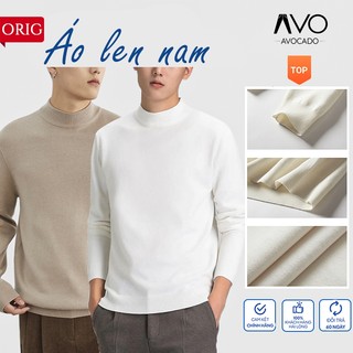 Áo Len Nam Nữ dài tay cổ lọ 3 phân 350gsm Lông Cừu Avocado mùa Thu Đông co giãn tốt không xù