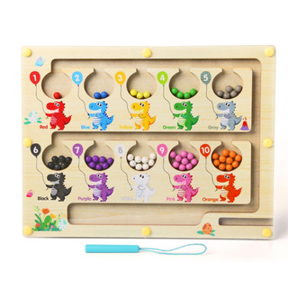 Đồ Chơi Trí Tuệ Khủng Long Sắc Màu Cho Bé - Phát Triển Tư Duy, Vận Động Tinh, Giáo Dục Sớm Montessori - Bảng Nam Châm Gỗ