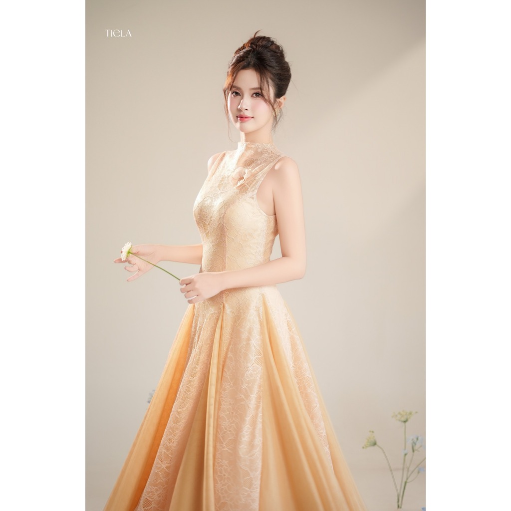 Đầm váy ren phối lưới dài-Desi Dress