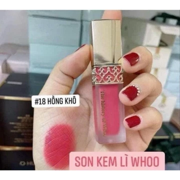 [ Tách sét date 2028] Son kem Whoo mini màu hồng đào số 18 (màu hồng khô)
