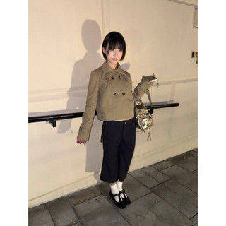 Le rouge | Momo jacket Áo khoác kaki hai hàng khuy cổ điển