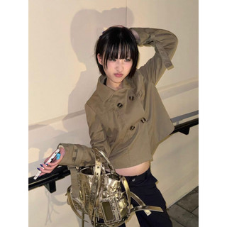 Le rouge | Momo jacket Áo khoác kaki hai hàng khuy cổ điển