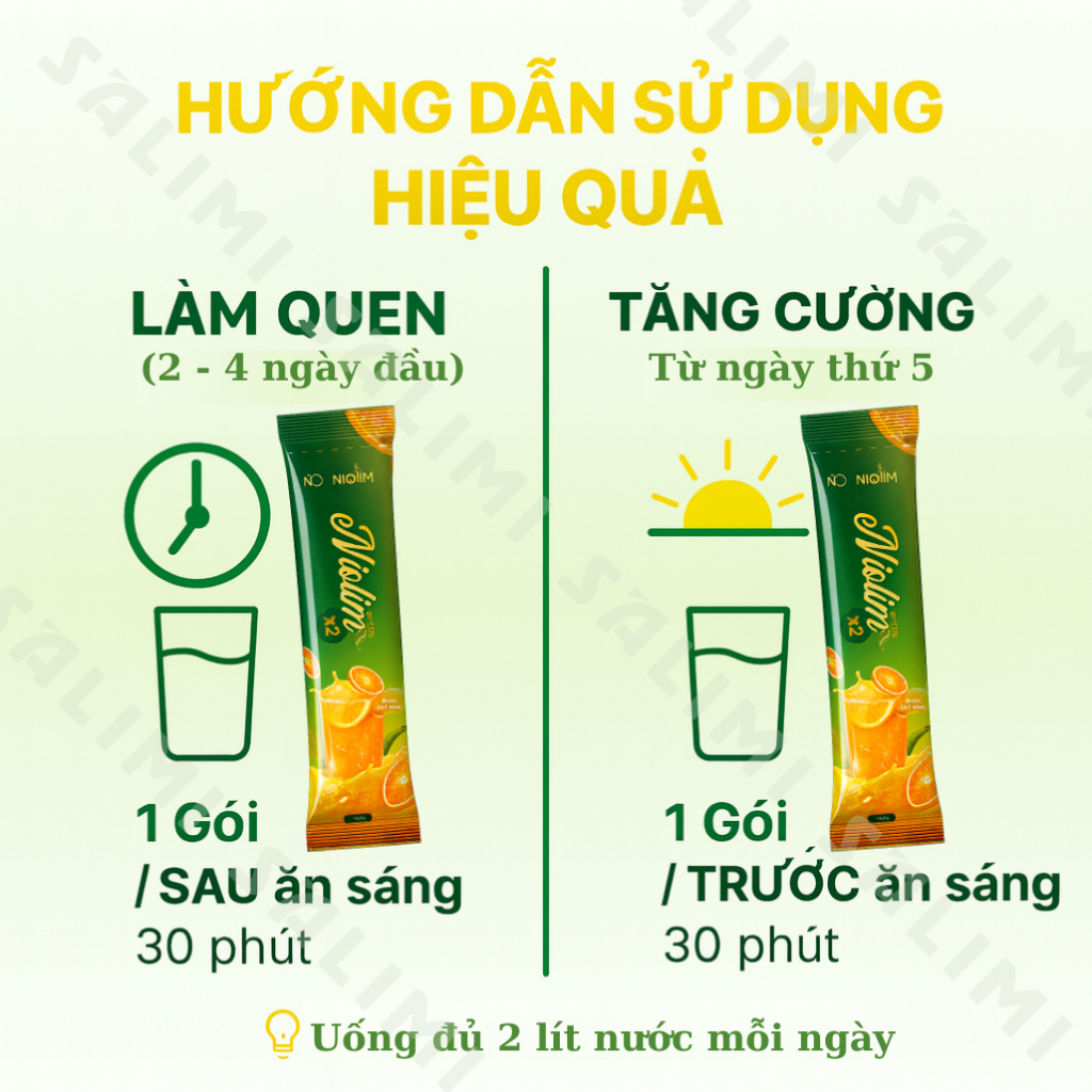Nước Cốt Cam Niolim X2 Chính Hãng | Hộp 15 Gói x 10ml