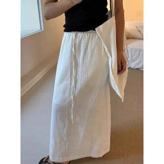 𝗔𝗻𝗶 𝗦𝗵𝗶𝗿𝘁 - Chân váy Linen dáng midi 2 lớp