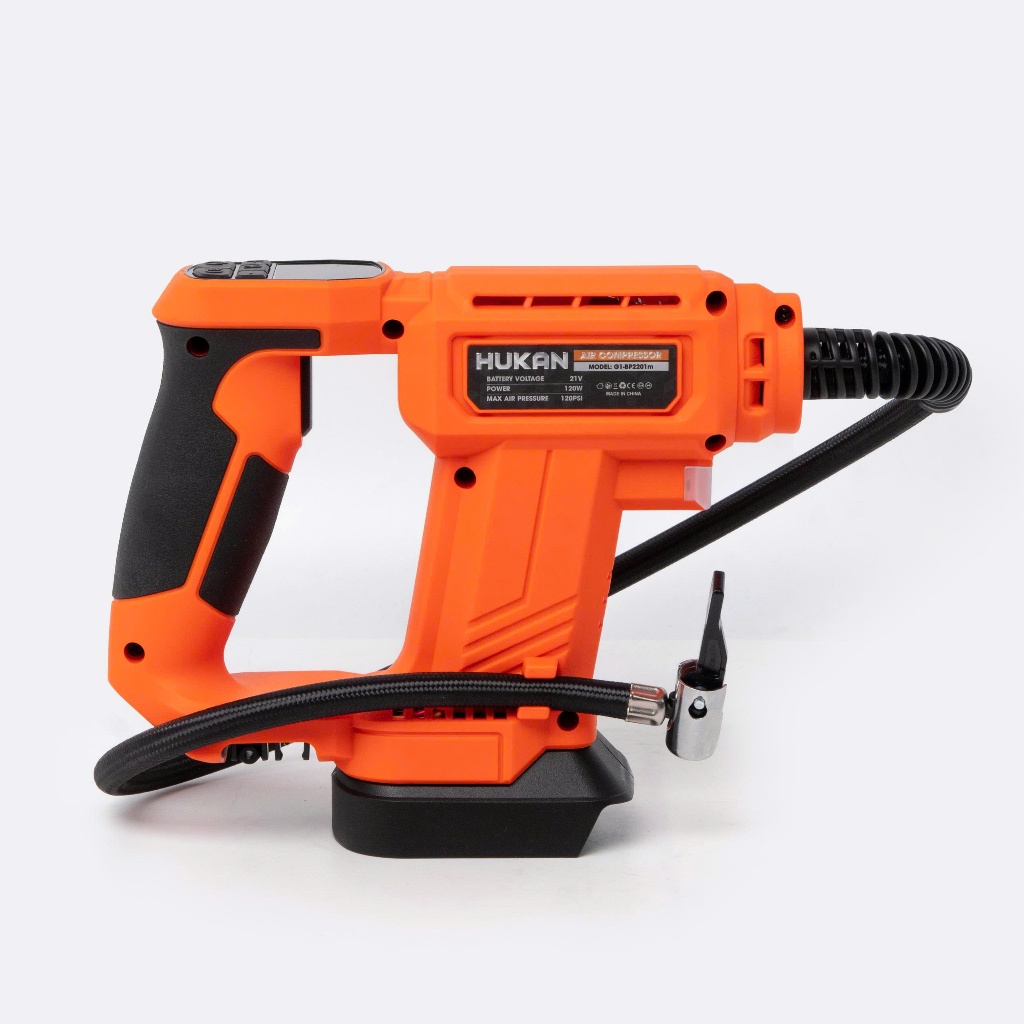 Thân Máy Bơm Hơi Pin HUKAN G2-BHP2120 và G1-BP2201m|Công Suất 120W, 21V, Áp Suất 120PSI, Động Cơ Có Chổi Than, Nhỏ Gọn