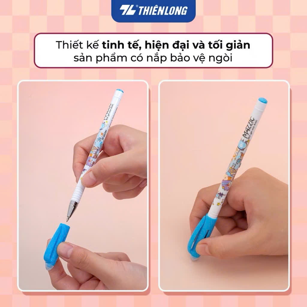 Combo 20 Cây Bút Mực Xóa Được TL Điểm 10 TP-GELE01 0.5mm - Viết Mượt, Mực Ra Đều, Có Tẩy Trên Nắp
