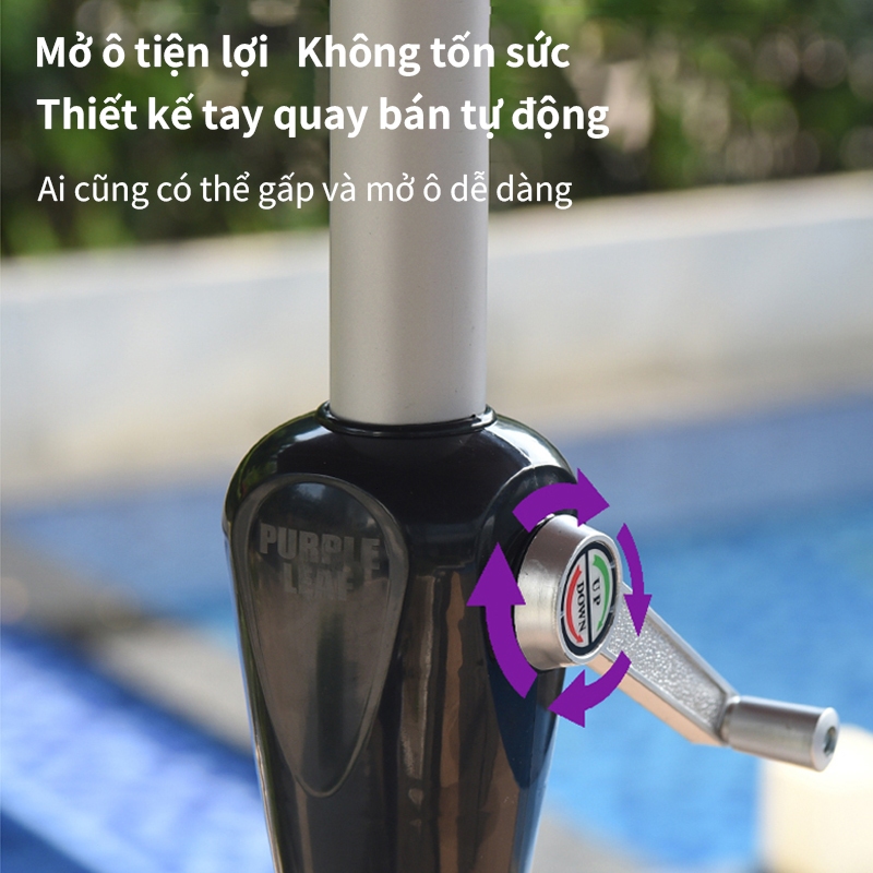 WTHB Outdoor Ô dù sân vườn 2.7M ô dù che nắng lớn cho sân vườn Ô dù cho nhà cung cấp/sân rộng/quán cà phê có thể nghiên