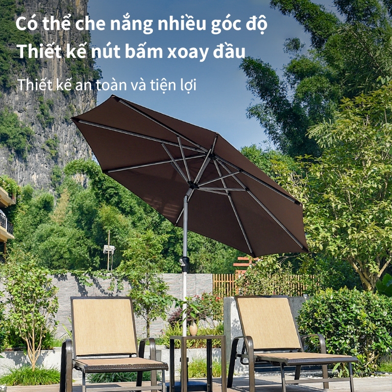 WTHB Outdoor Ô dù sân vườn 2.7M ô dù che nắng lớn cho sân vườn Ô dù cho nhà cung cấp/sân rộng/quán cà phê có thể nghiên