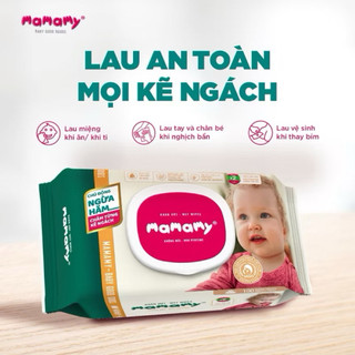 Khăn Ướt Mamamy 100 Tờ Không Mùi - Khăn Ướt Cho Bé Sơ Sinh Mềm Mại An Toàn