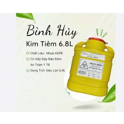 BÌNH ĐỰNG VẬT SẮC NHỌN LỚN 6.8 LÍT (BÌNH HỦY KIM)