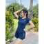 Đồ tập gym, yoga, aerobic nữ áo cộc quần 2 lớp (Có túi quần) form chuẩn chất liệu co dãn cao cấp (TN1)