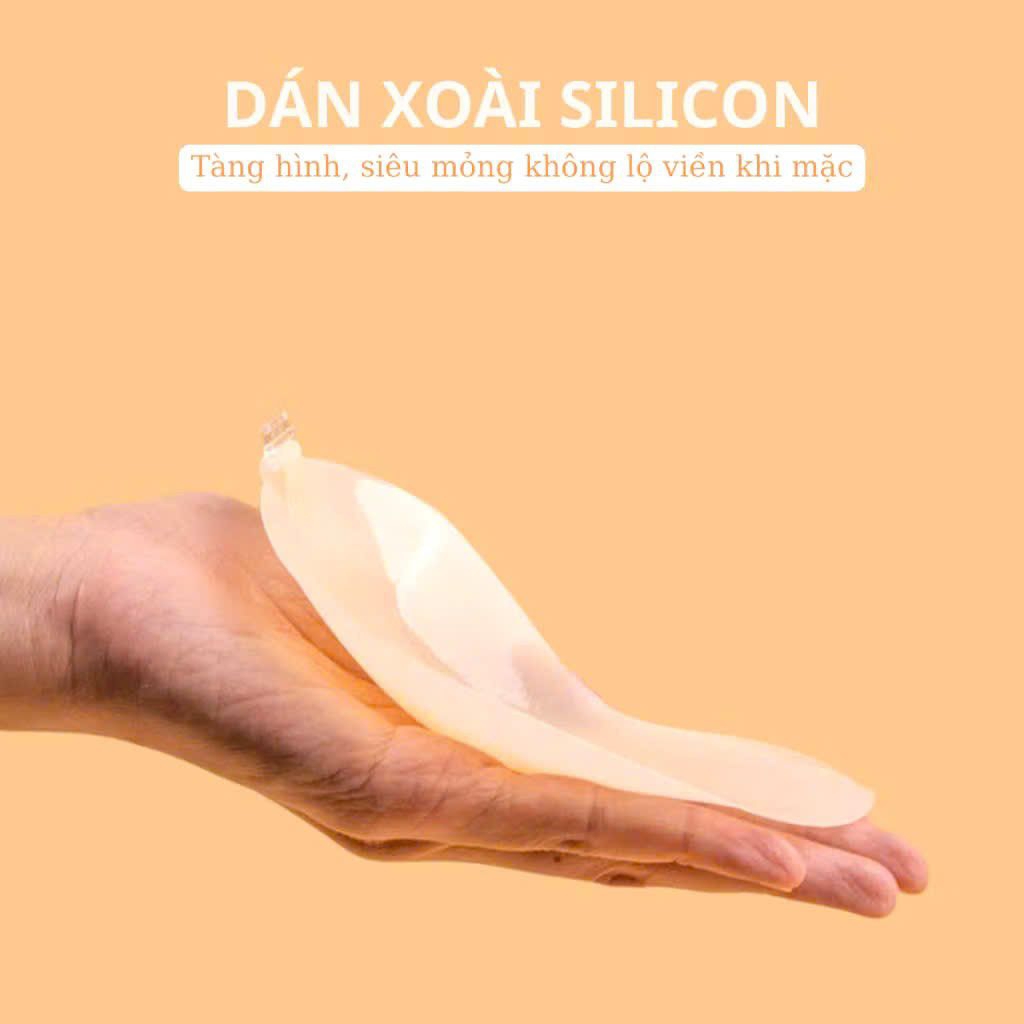 Áo Dán Ngực Xoài Silicon Cài Trước Siêu Mỏng, Miếng Dán Tạo Khe Tàng Hình Chống Tuột