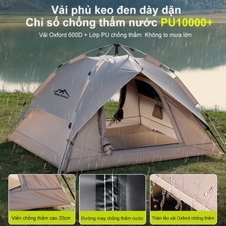 WTHB Outdoor Lều cắm trại gấp gọn, lều cắm trại ngoài trời chống nắng và mưa, phù hợp cho 3-4 người