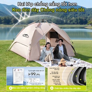 WTHB Outdoor Lều cắm trại gấp gọn, lều cắm trại ngoài trời chống nắng và mưa, phù hợp cho 3-4 người