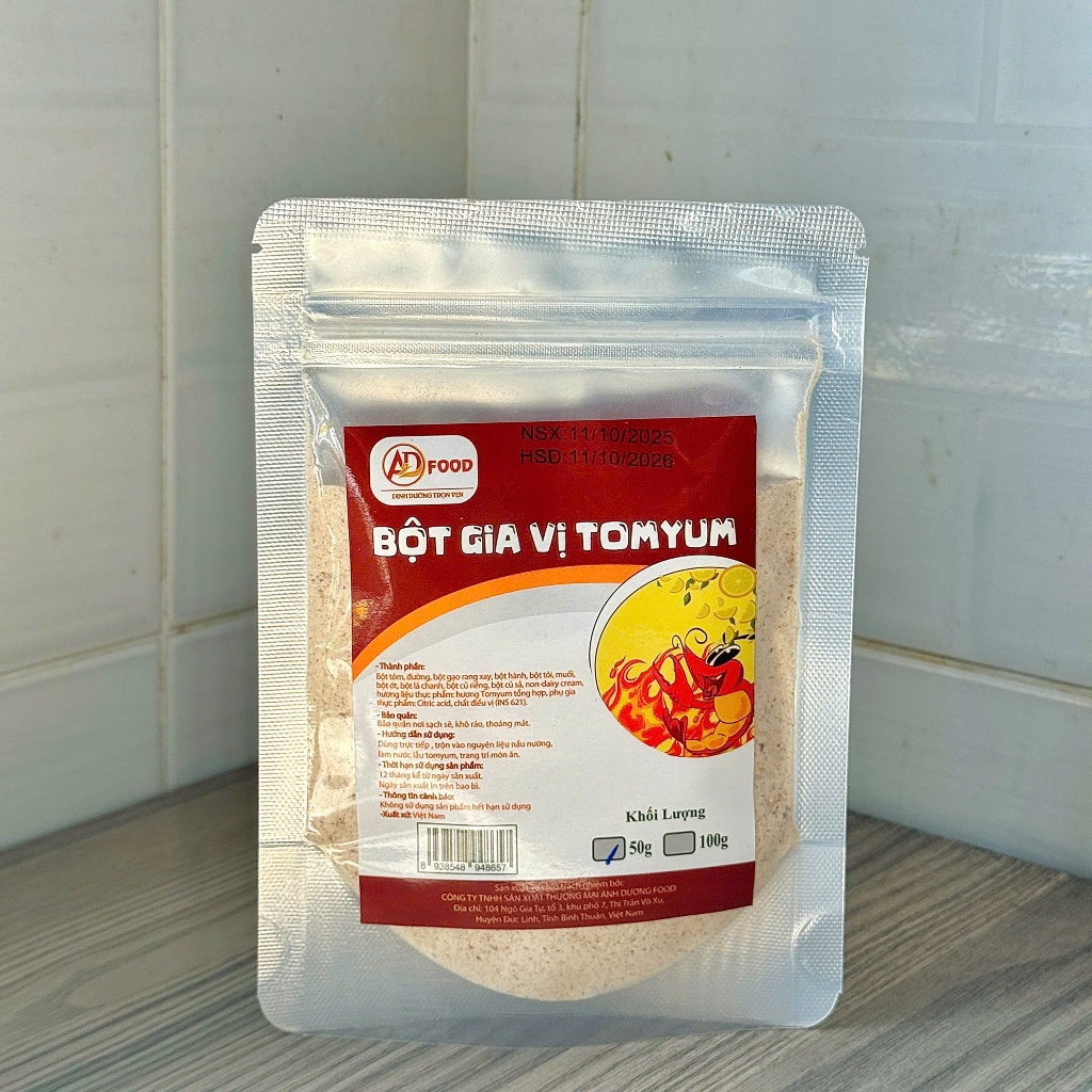 50g Bột gia vị Tomyum ADFOOD – Dùng làm gia vị cho nước lẩu tomyum và trang trí món ăn