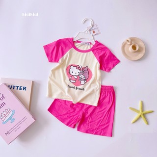 BỘ NGẮN THUN LẠNH SIÊU MỀM MÁT CHO BÉ TRAI BÉ GÁI 8-30kg | ANHMY BABY