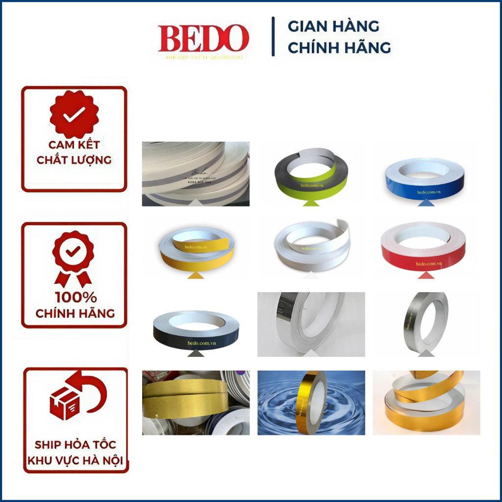 Gáy nhôm không gờ BEDO làm biển hiệu - Cuộn 100m nhôm uốn chân chữ nổi quảng cáo giá tốt, nhiều kích thước bản rộng