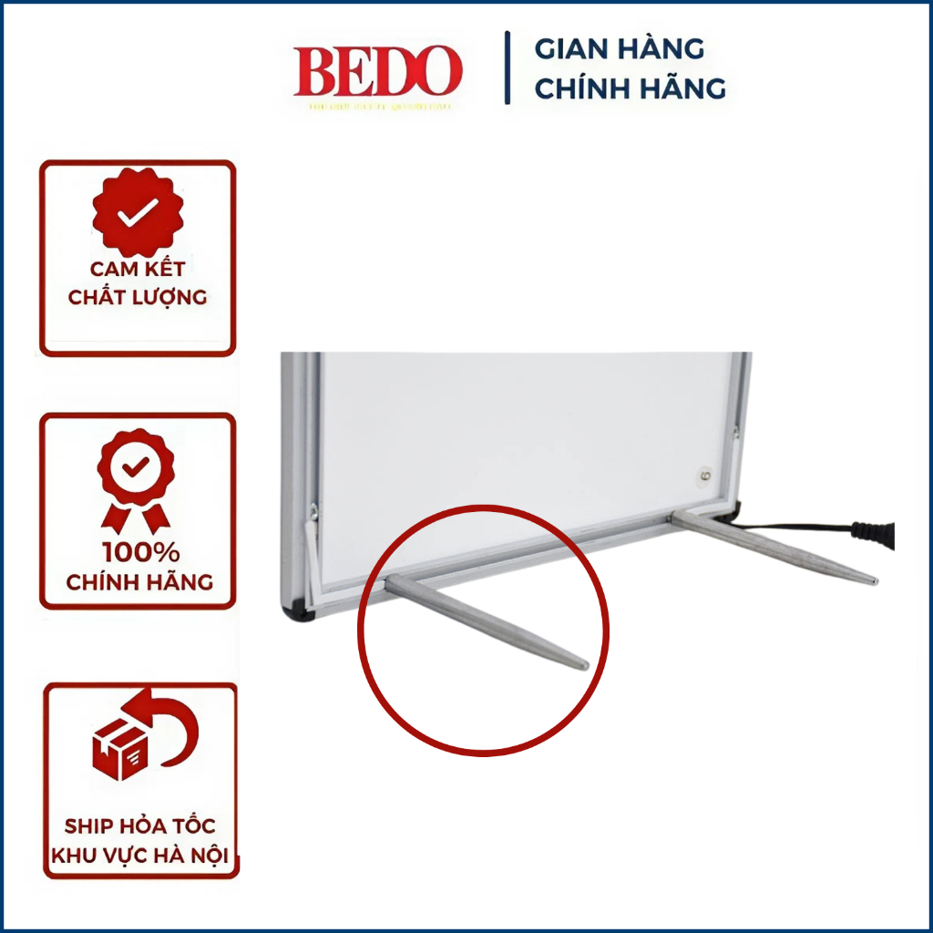 Combo 3 cặp Chân đỡ khung tranh điện BEDO - Chân chống Menu LED để bàn, phụ kiện quảng cáo mica bền đẹp