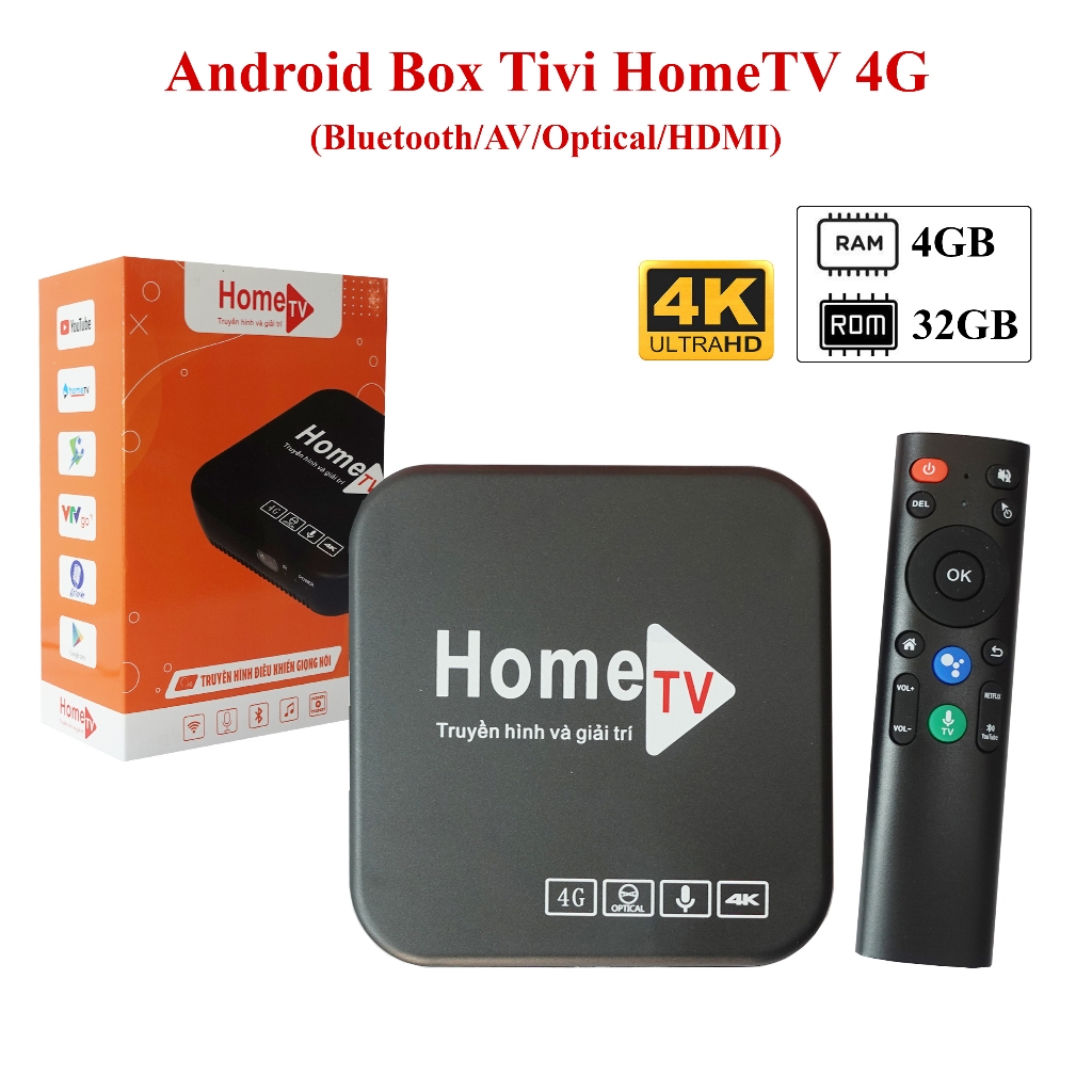 (RAM 4Gb/ ROM 32Gb) Android Box Tivi HomeTV 4G - Tích Hợp tìm kiếm ...