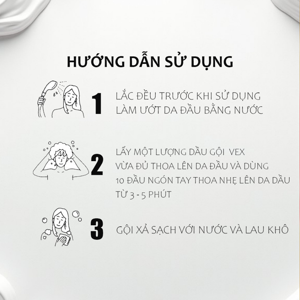 Dầu Gội Sạch Nấm Gàu Vex Shampoo l Dầu gội thảo dược l sạch nấm, gàu da đầu thoáng mát
