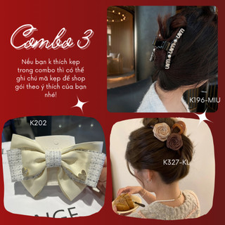 IK COMBO 3 CÁI KẸP 120K, Tùy Ý Chọn Mẫu Kẹp Nơ, Kẹp Càng Cua