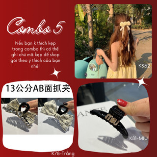 IK COMBO 3 CÁI KẸP 120K, Tùy Ý Chọn Mẫu Kẹp Nơ, Kẹp Càng Cua