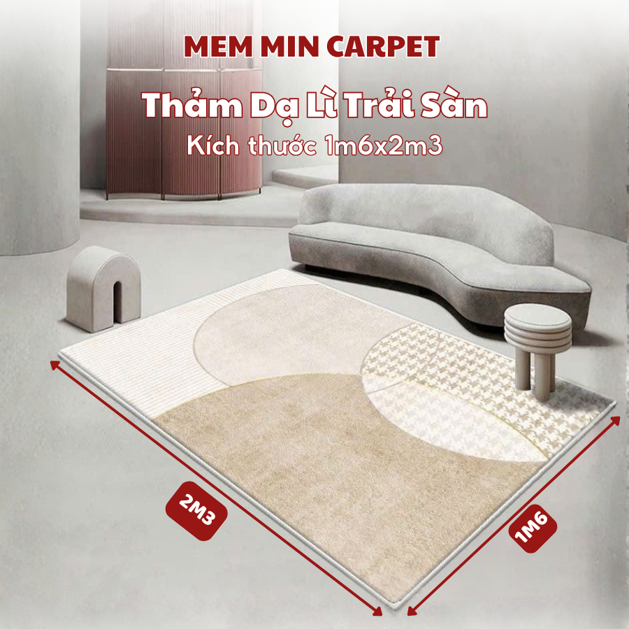 Thảm Nỉ Dạ Lì Bali Trải Sàn Phòng Khách, Thảm Chup Hình, Decor Phòng Siêu Đẹp, Chất Nỉ Lì Cực Mềm Mịn - TH40