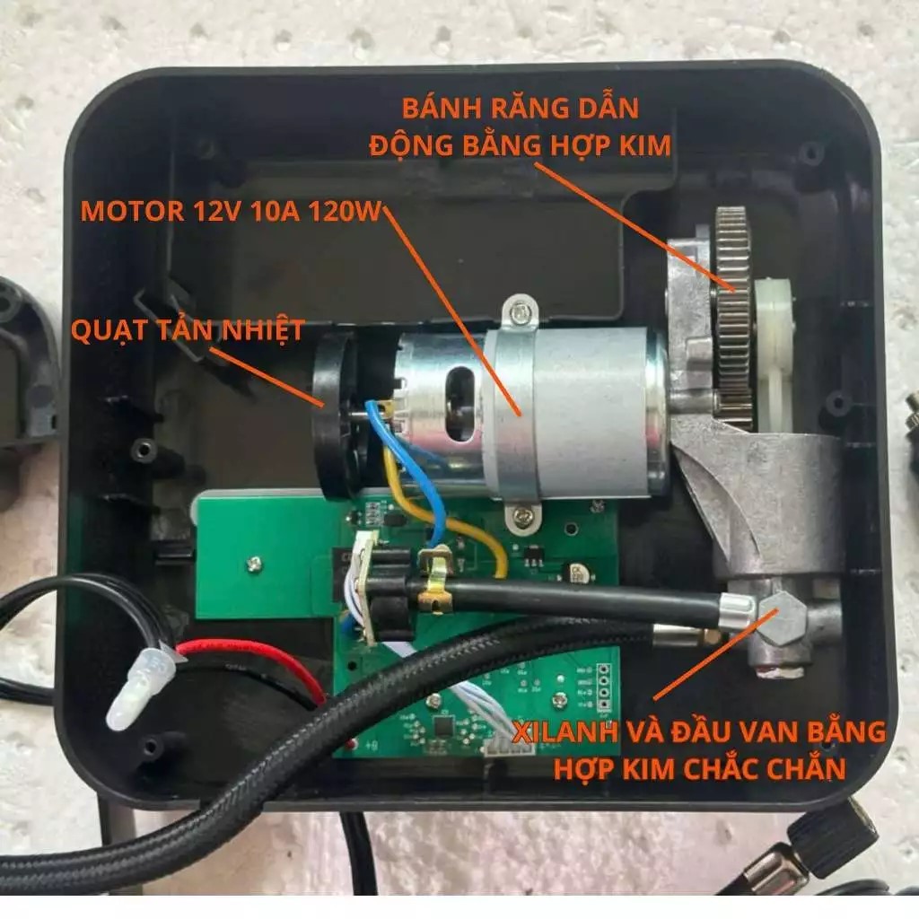 Bơm lốp ô tô Bơm lốp xe hơi điện tử tự ngắt Bảo hành 12 tháng Bomlopoto