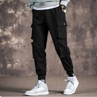 Quần jogger nam Quần thể thao nam vải kaki dài trơn túi hộp bó ống phong cách Hàn Quốc hộp nai k1