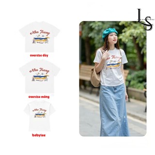 Áo Thun Babytee và oversize NHA TRANG DU LỊCH VIỆT NAM Chất Cotton 100% 2 Chiều, Form Babytee và from oversize