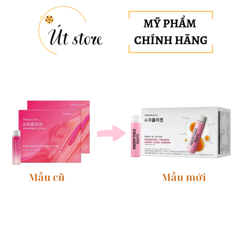 Nước uống Collagen VB Vital Beautie hộp 30 chai Hàn Quốc Chai 25ml, hộp 28 chai
