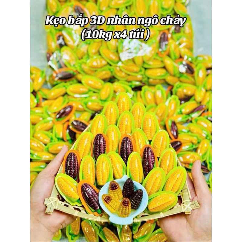 Sỉ thùng 10kg kẹo ngô 3 D